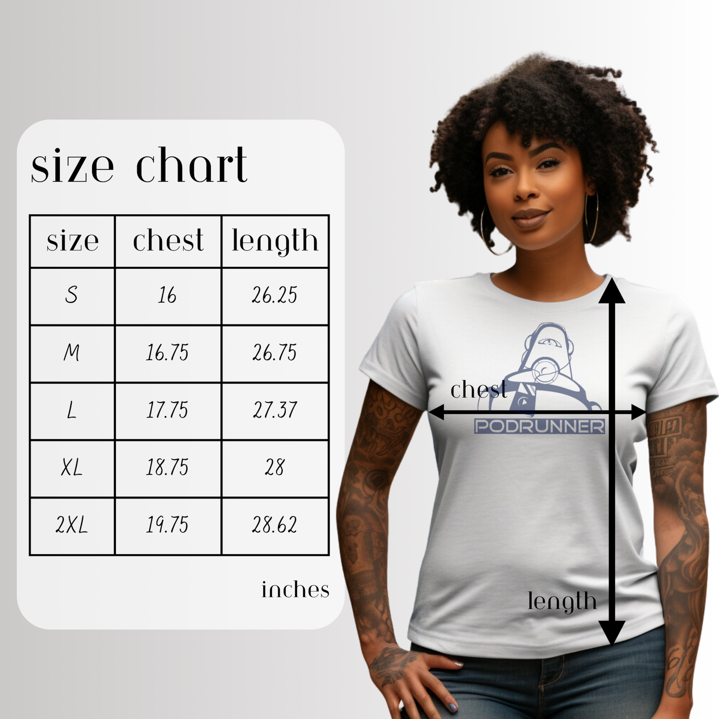 Podrunner Women's Fitted Tee